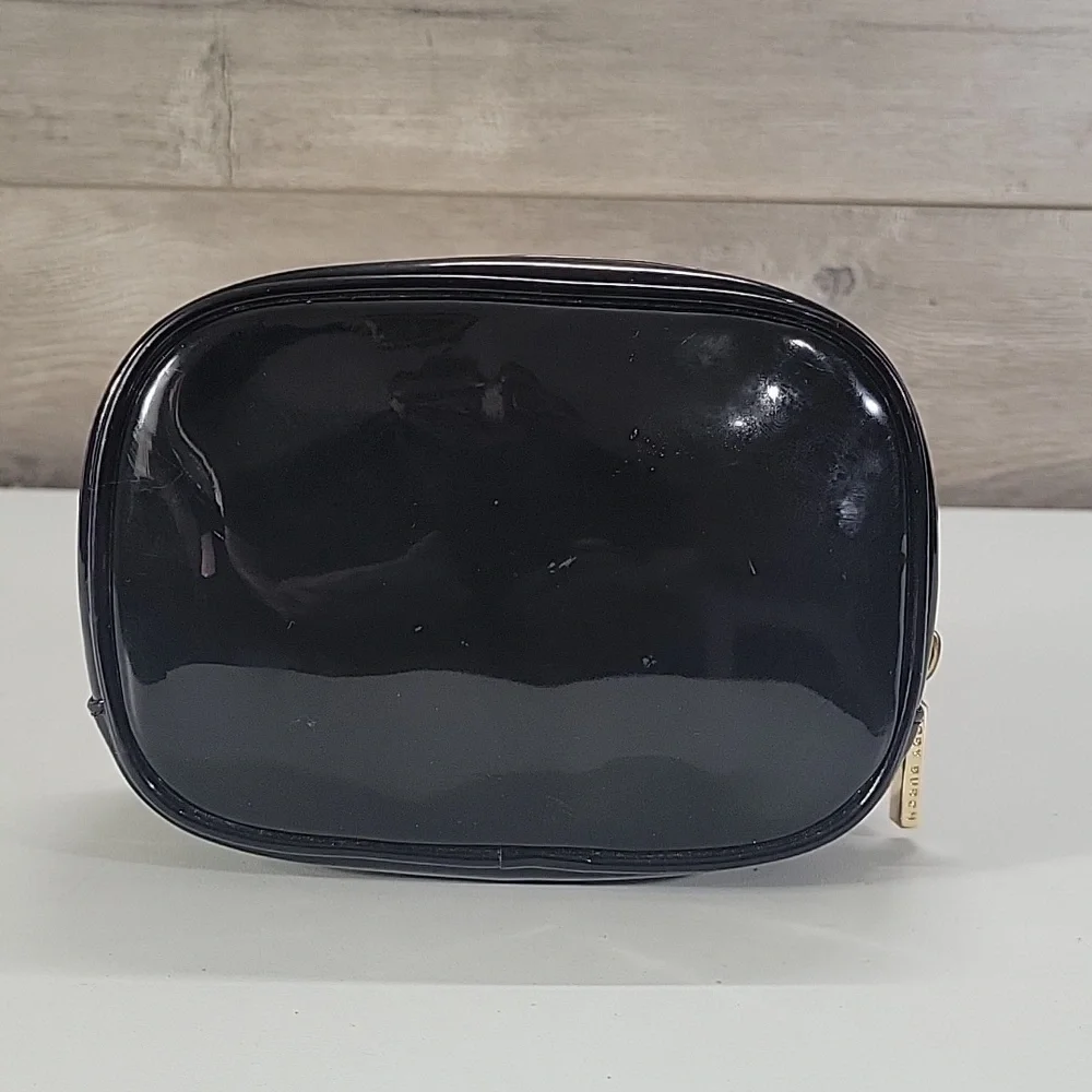 Tory Burch Black Patent Leather Cosmetic Pouch